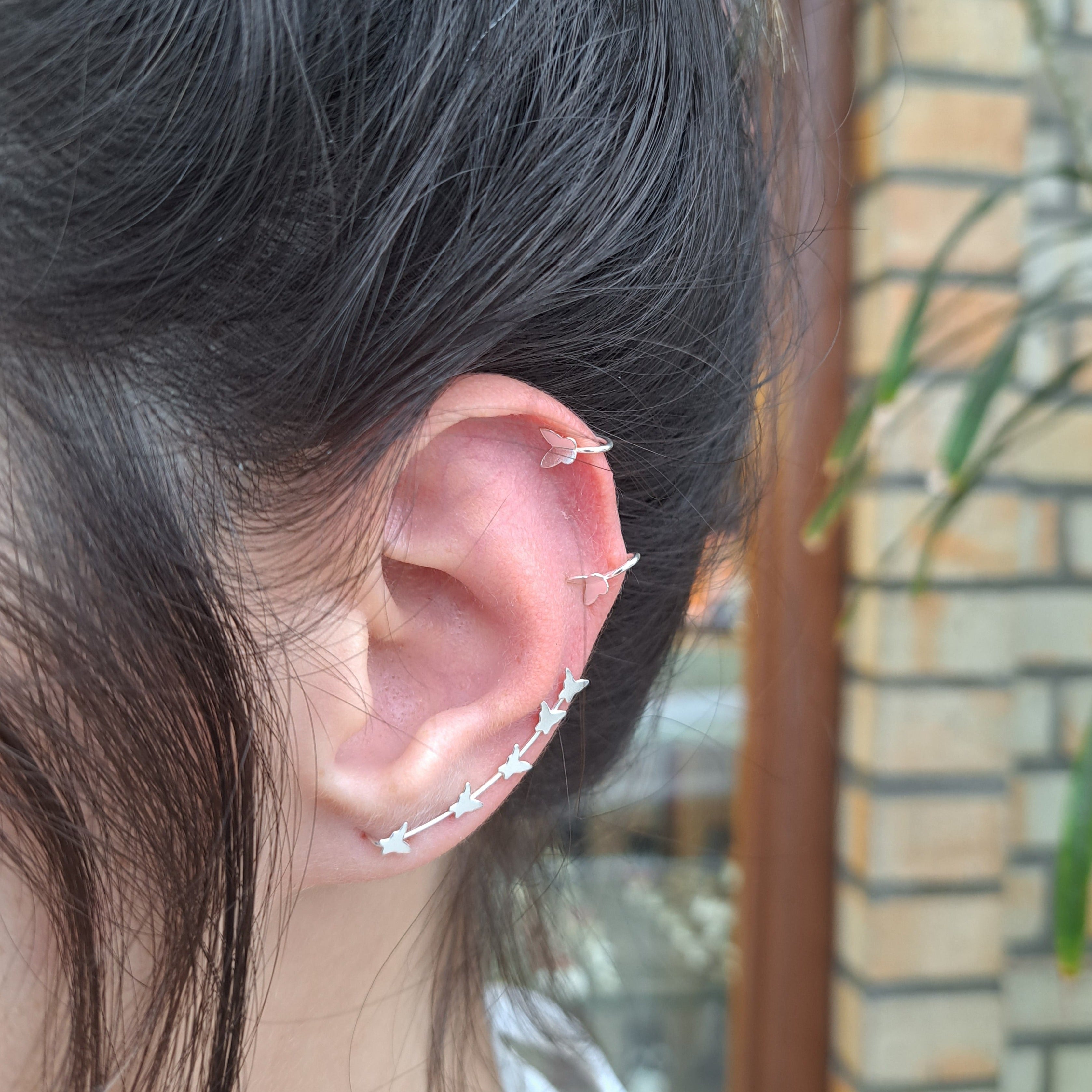 Ear Curff Borboleta Prata. EC-05