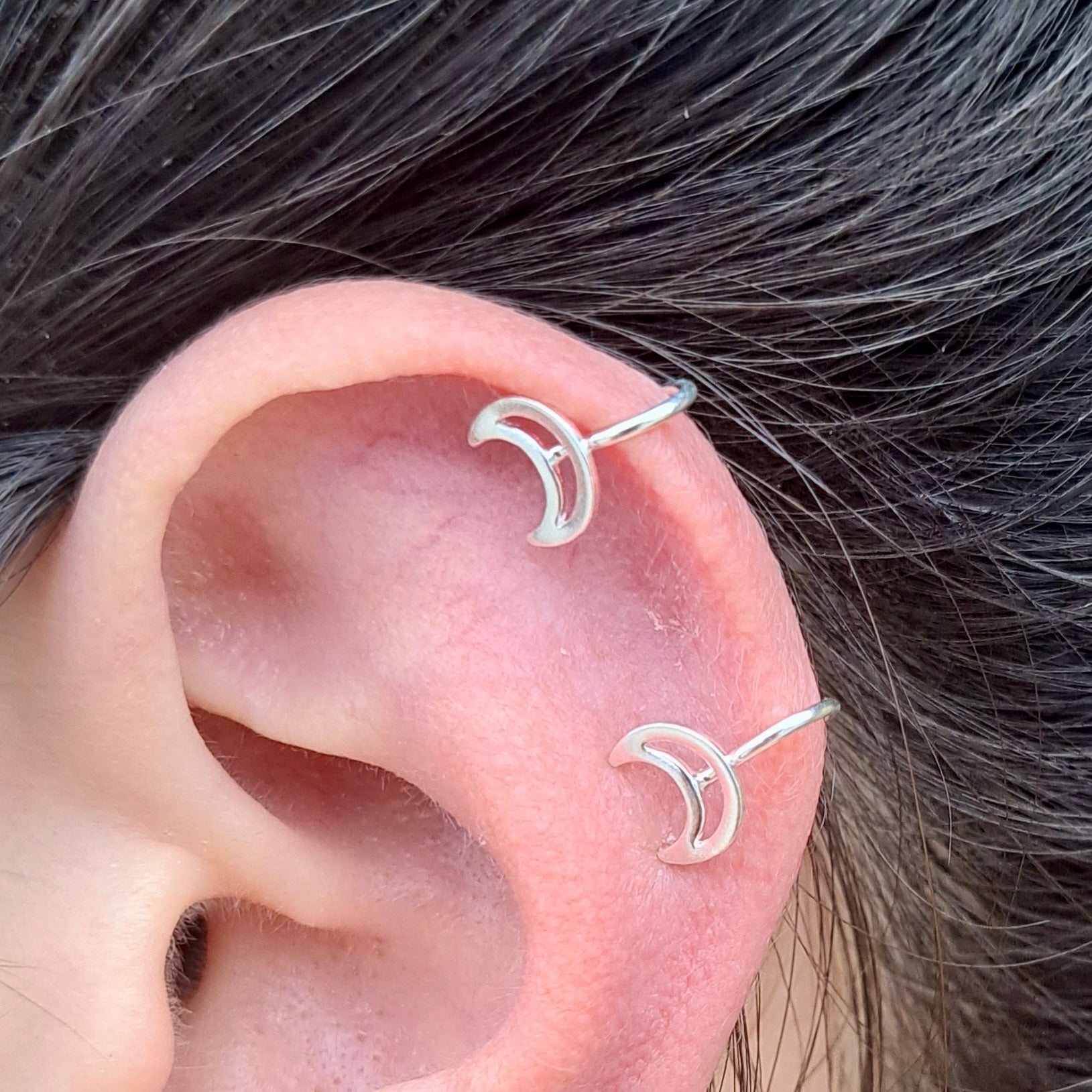 Ear Curff Lua Prata 925. EC-06