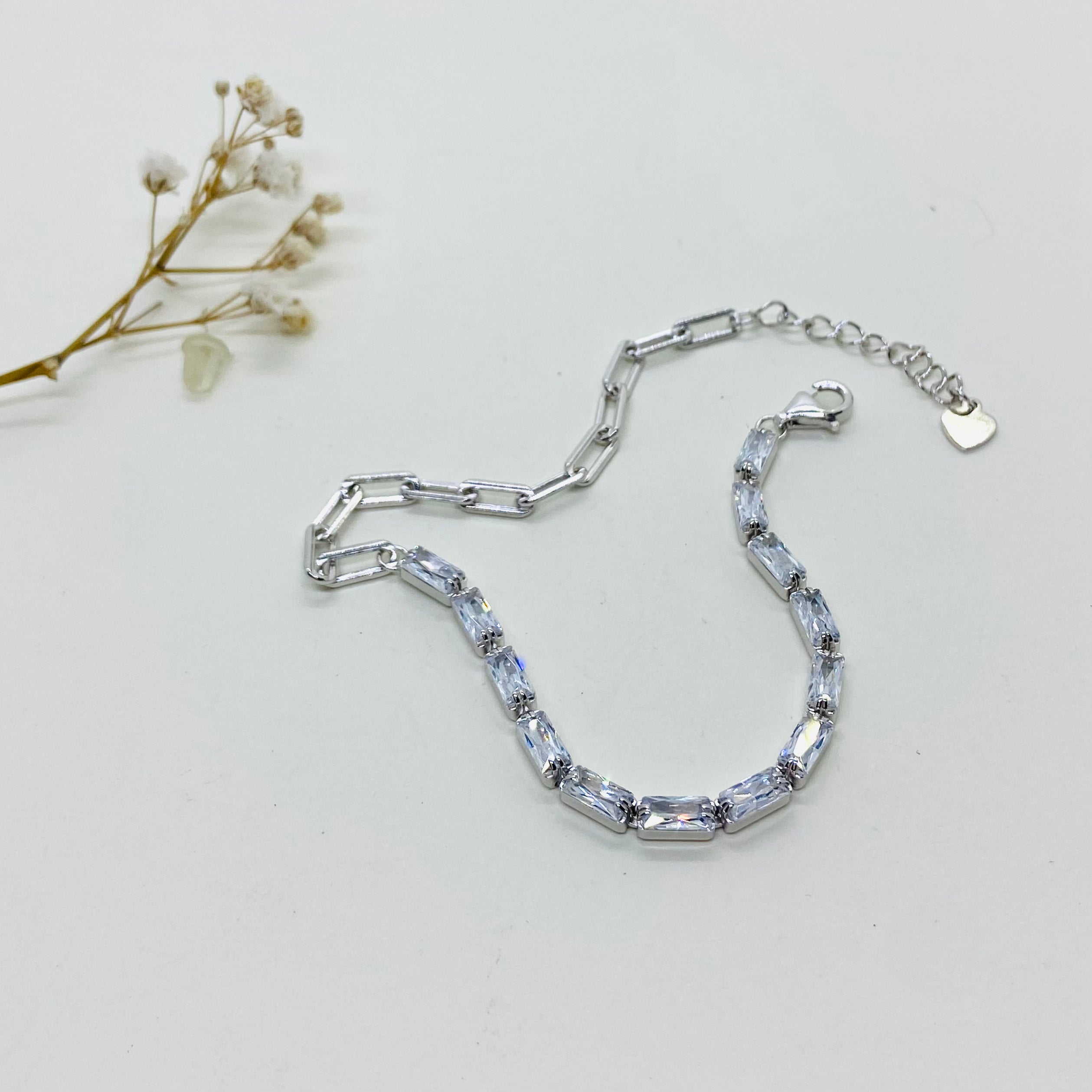 Pulseira Elos e Zircônia. PS-099