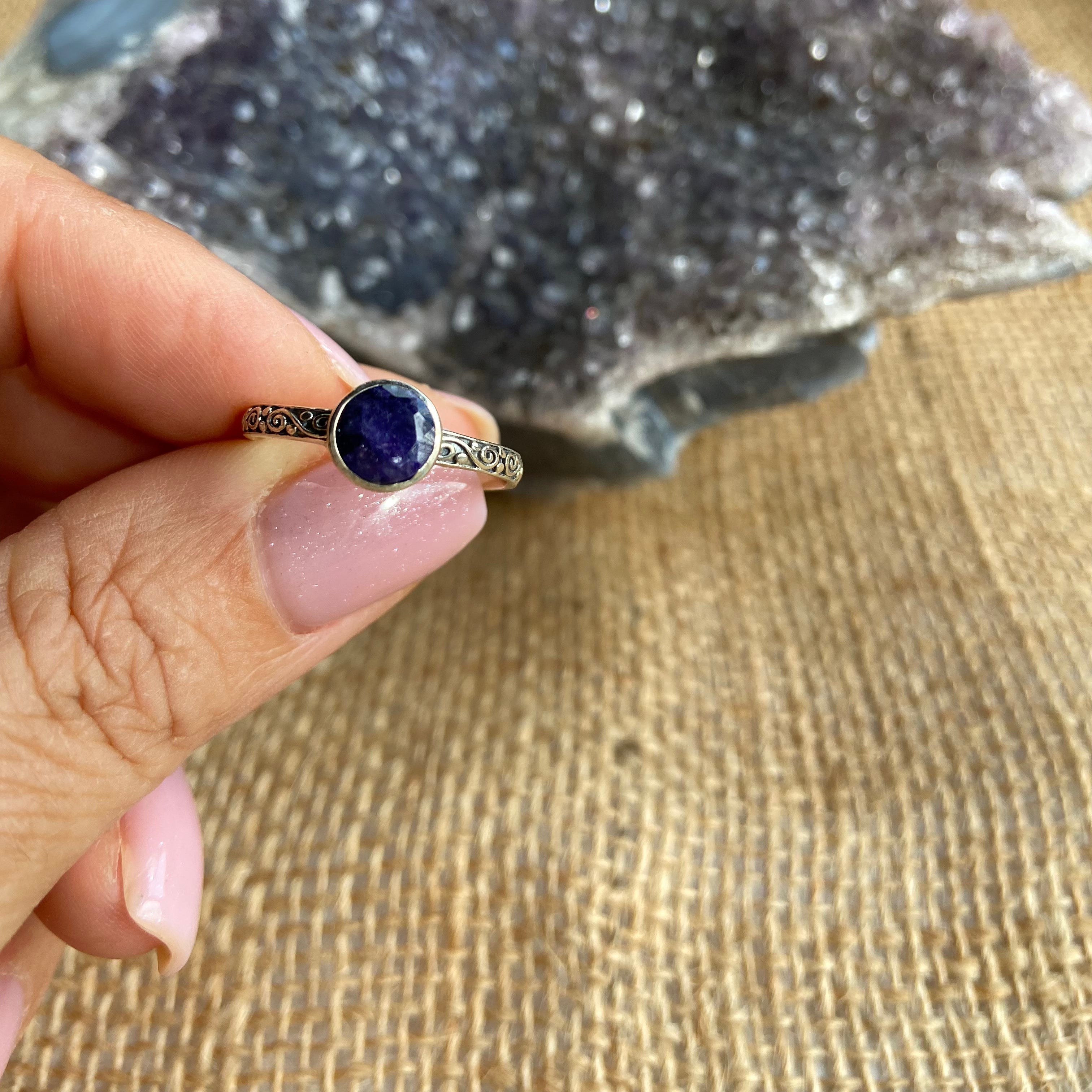 Anel prata 925 pedra natural. AN-067