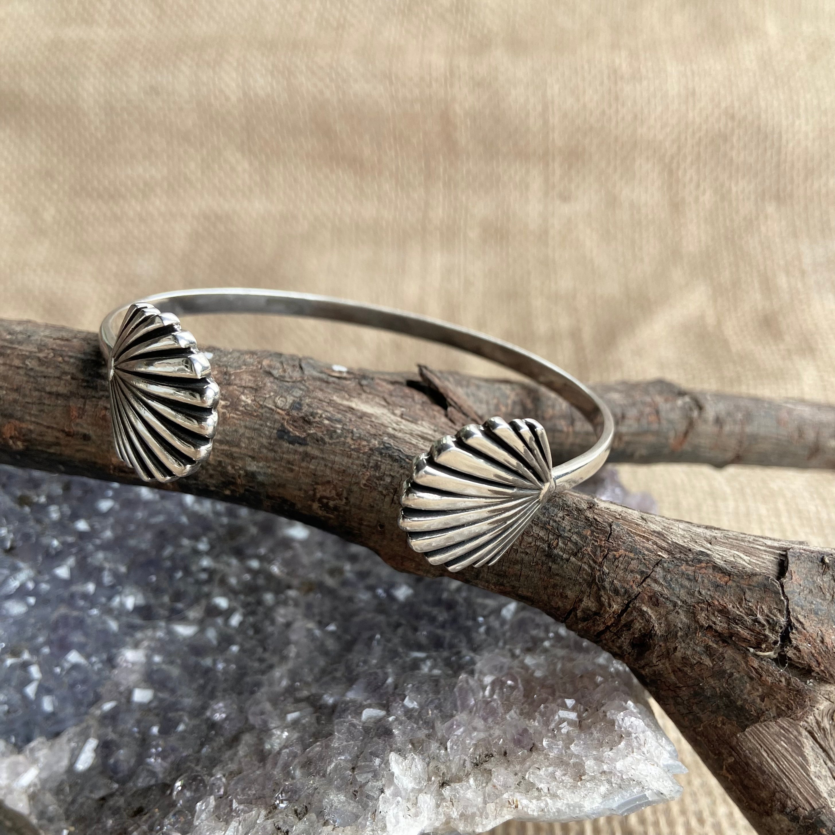 Bracelete Prata 925 Concha. BL-09