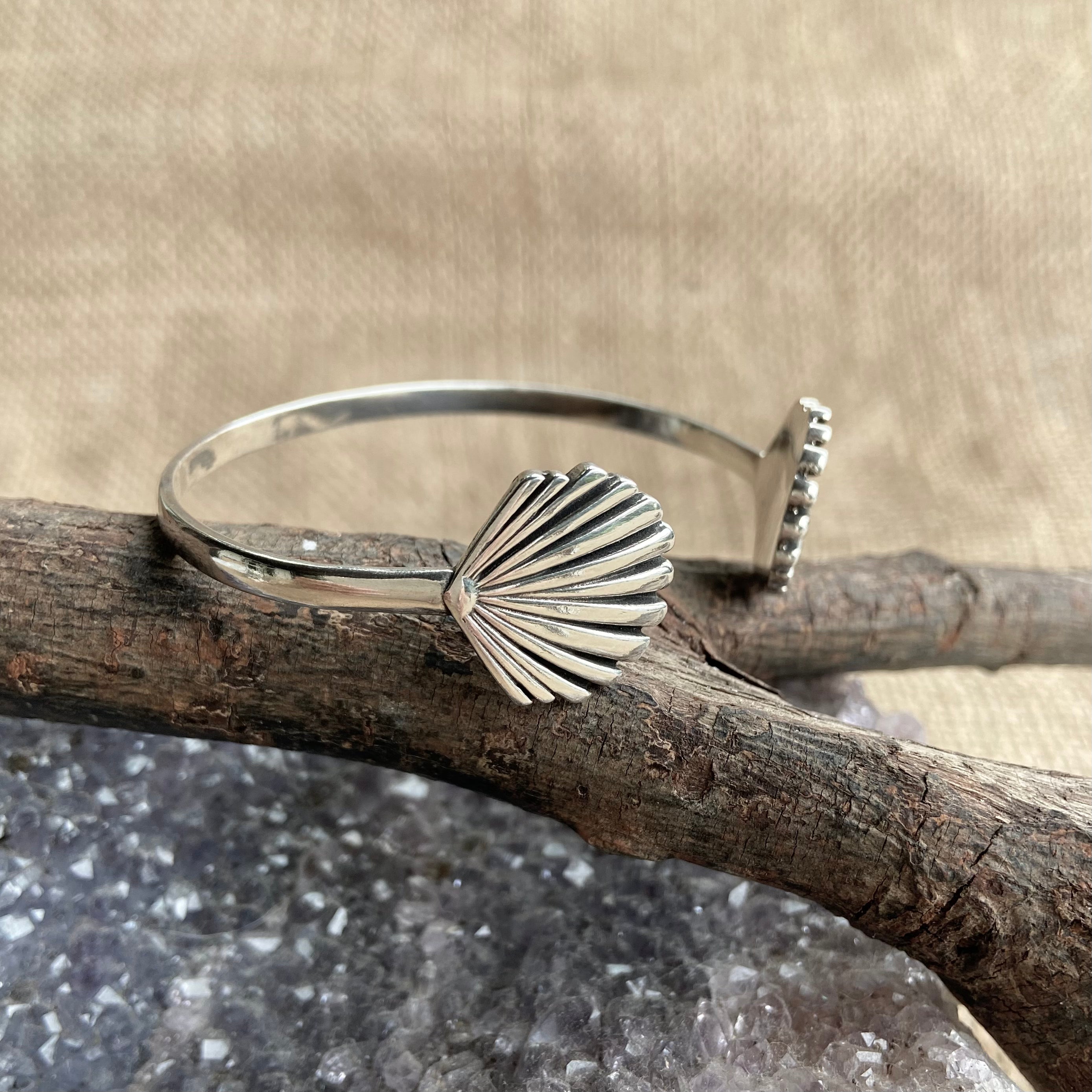 Bracelete Prata 925 Concha. BL-09