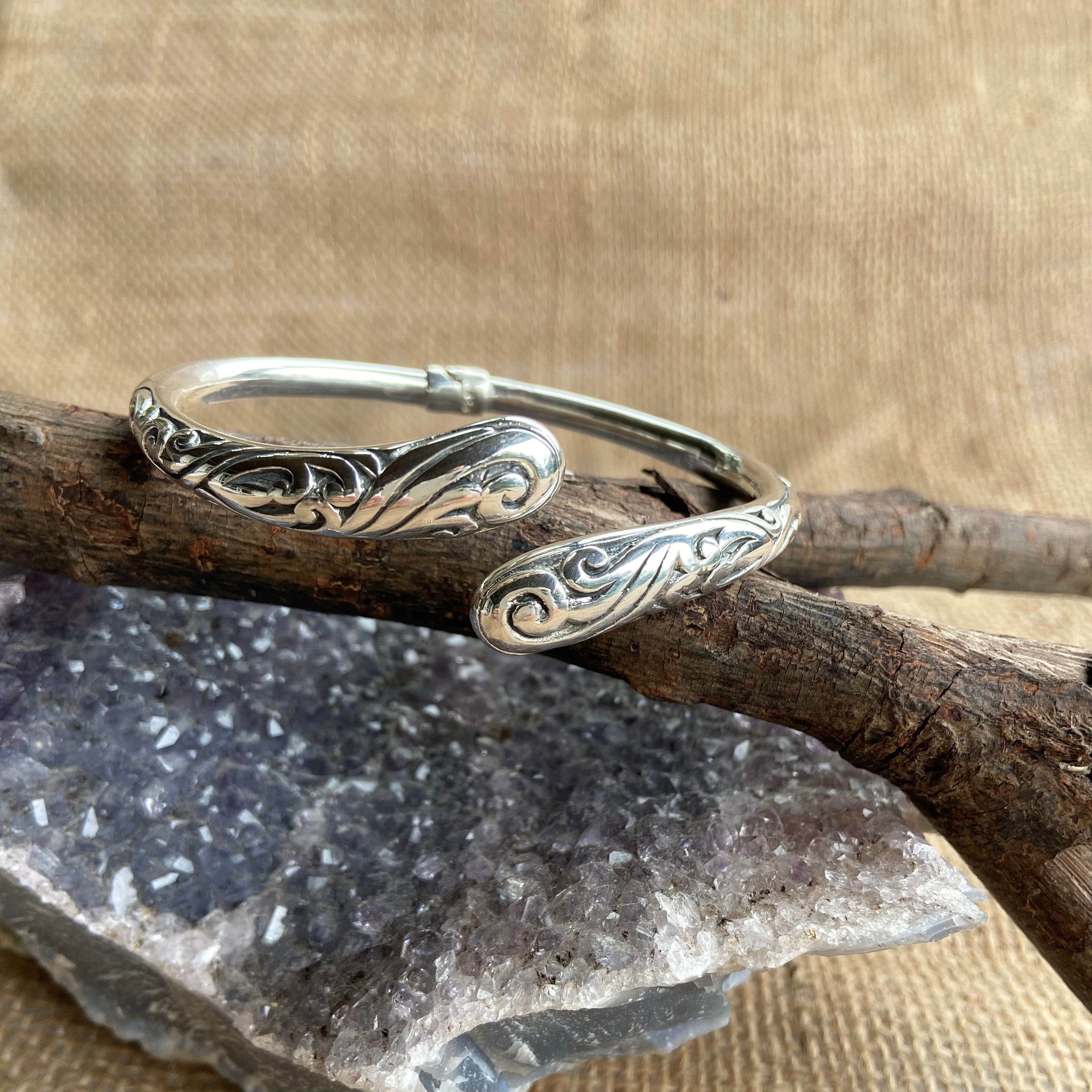 Bracelete em prata 925 eletroformação. BL-07