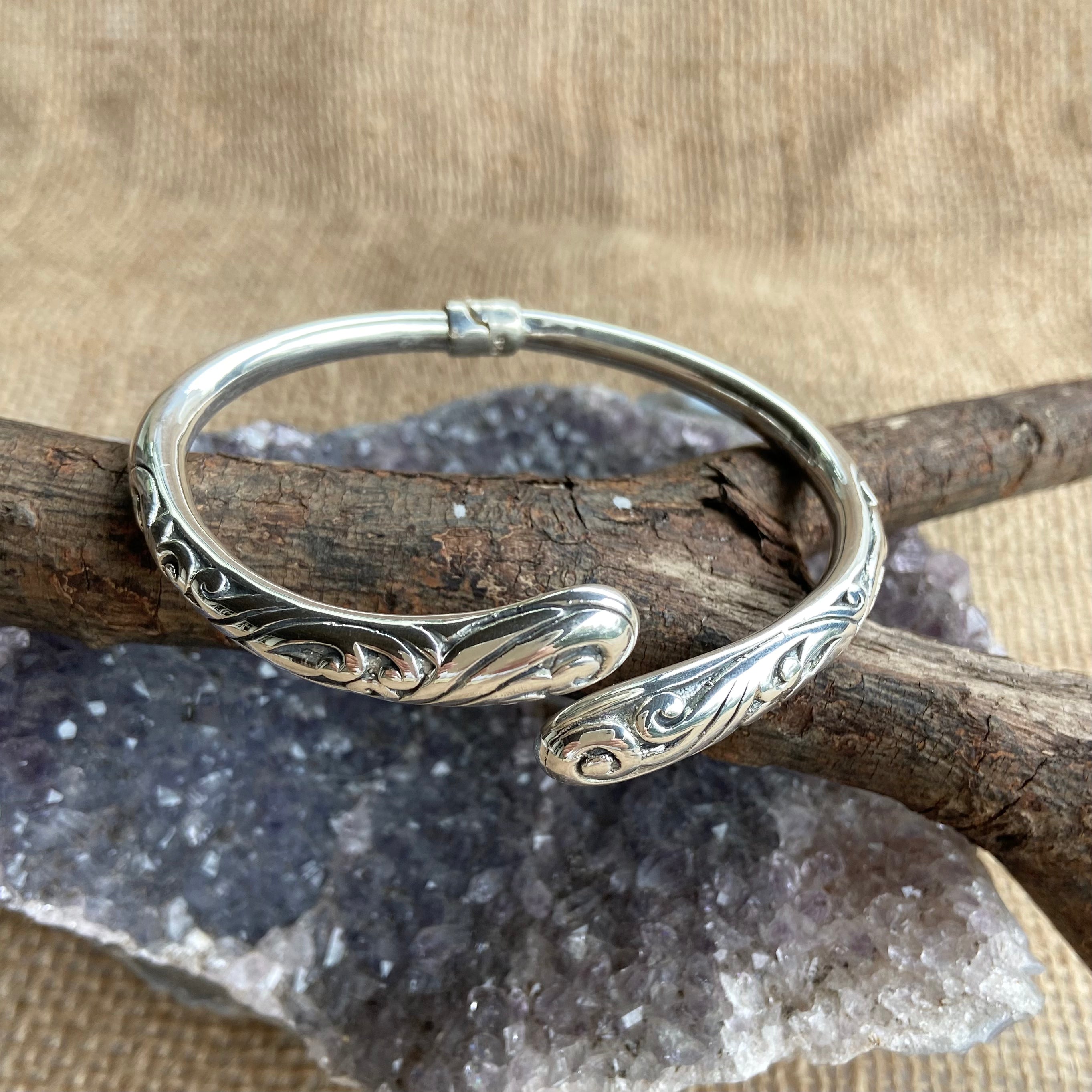 Bracelete em prata 925 eletroformação. BL-07