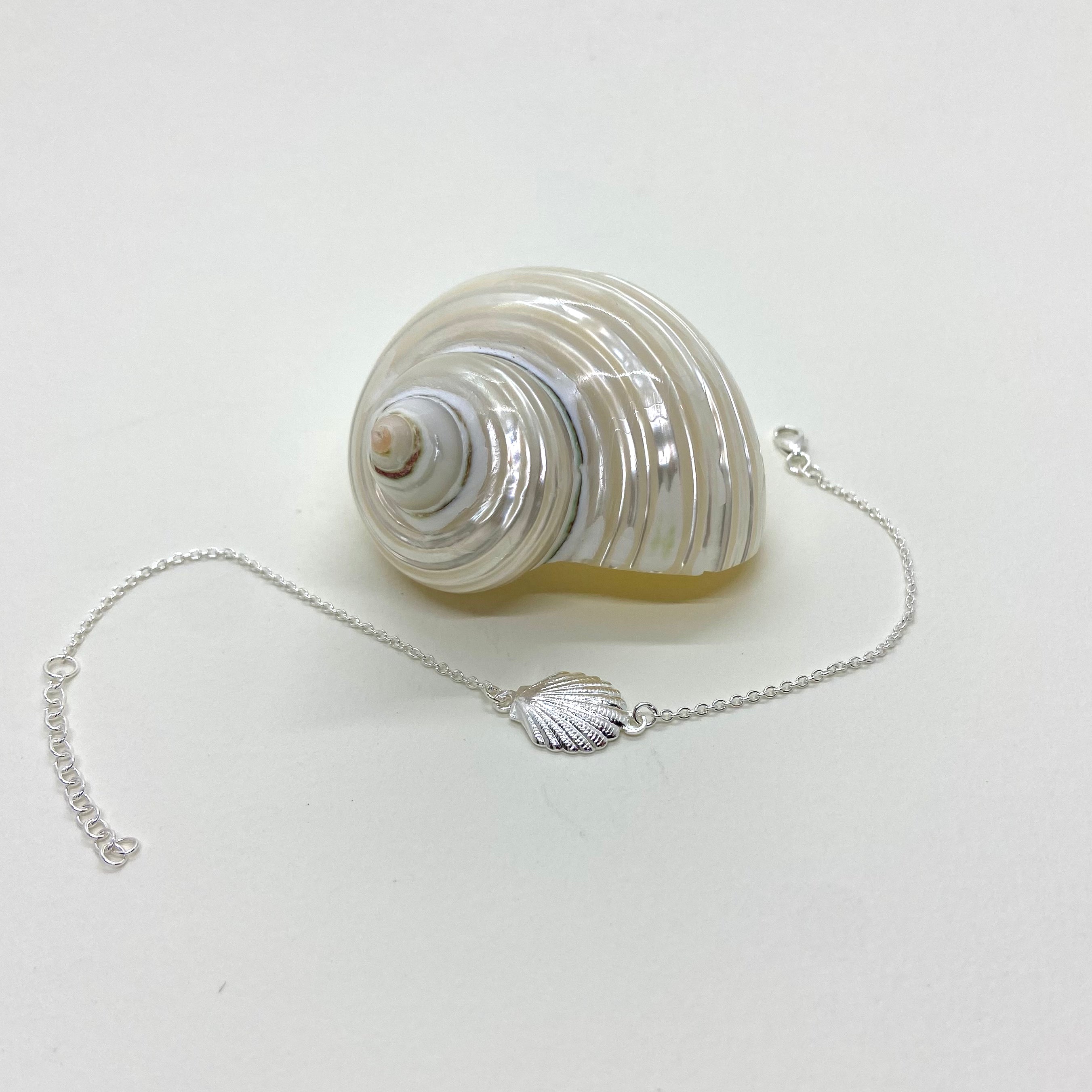 Pulseira Prata 925 Concha. PS-065