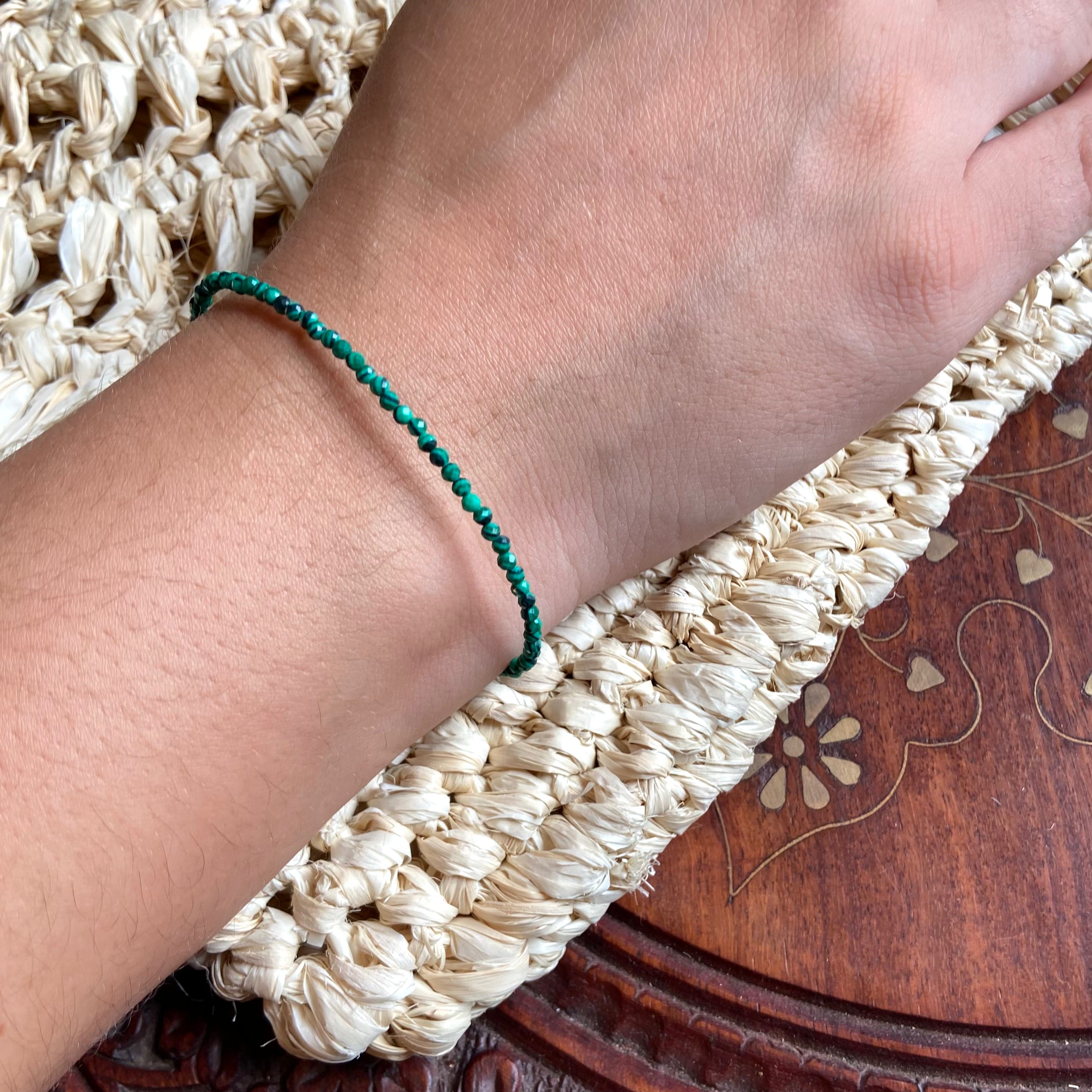 Pulseira malaquita mini. PS-058