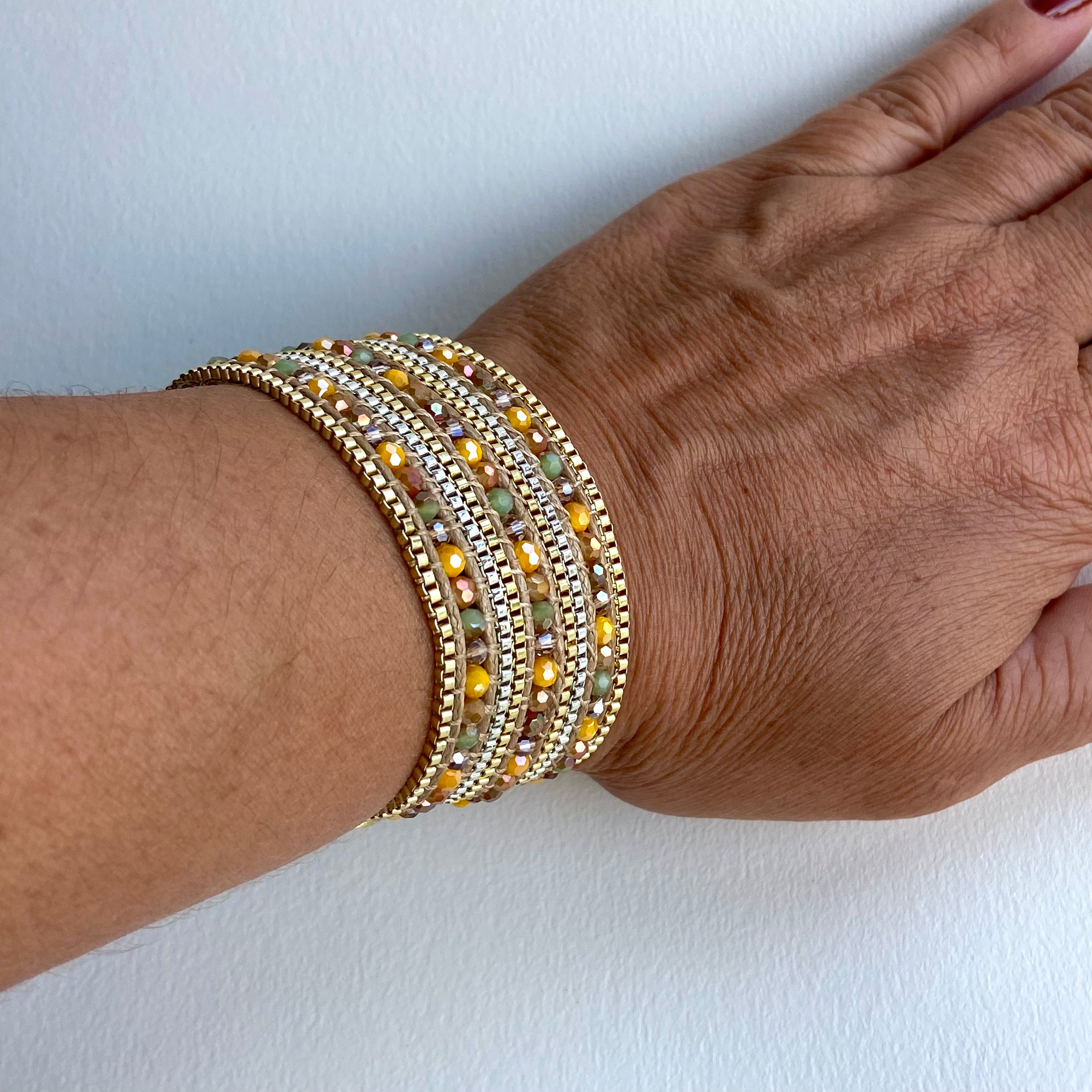 Pulseira Cristais. PS-075.
