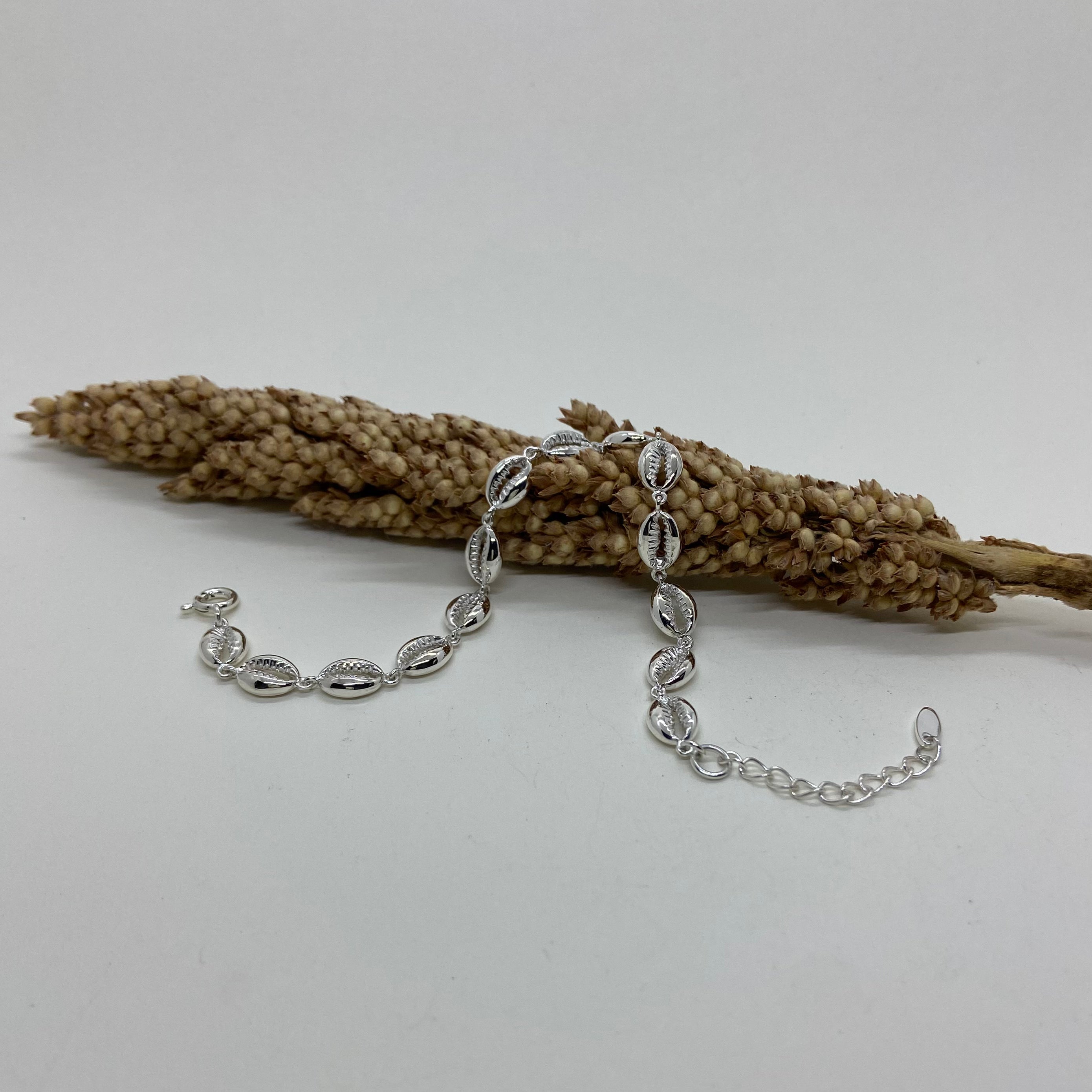 Pulseira prata 925 Buzios. PS-066