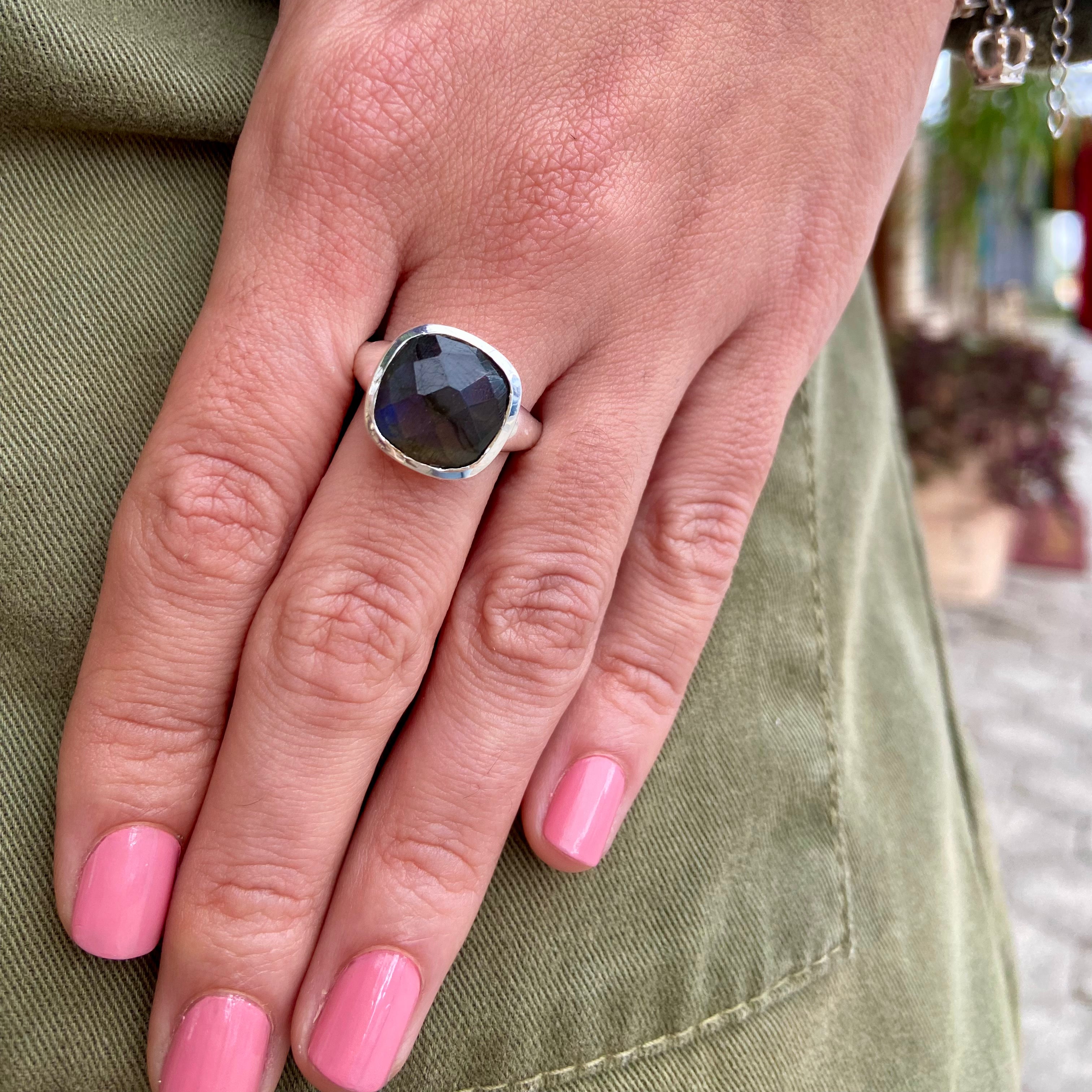 Anel Prata925 Pedra Natural AN000144