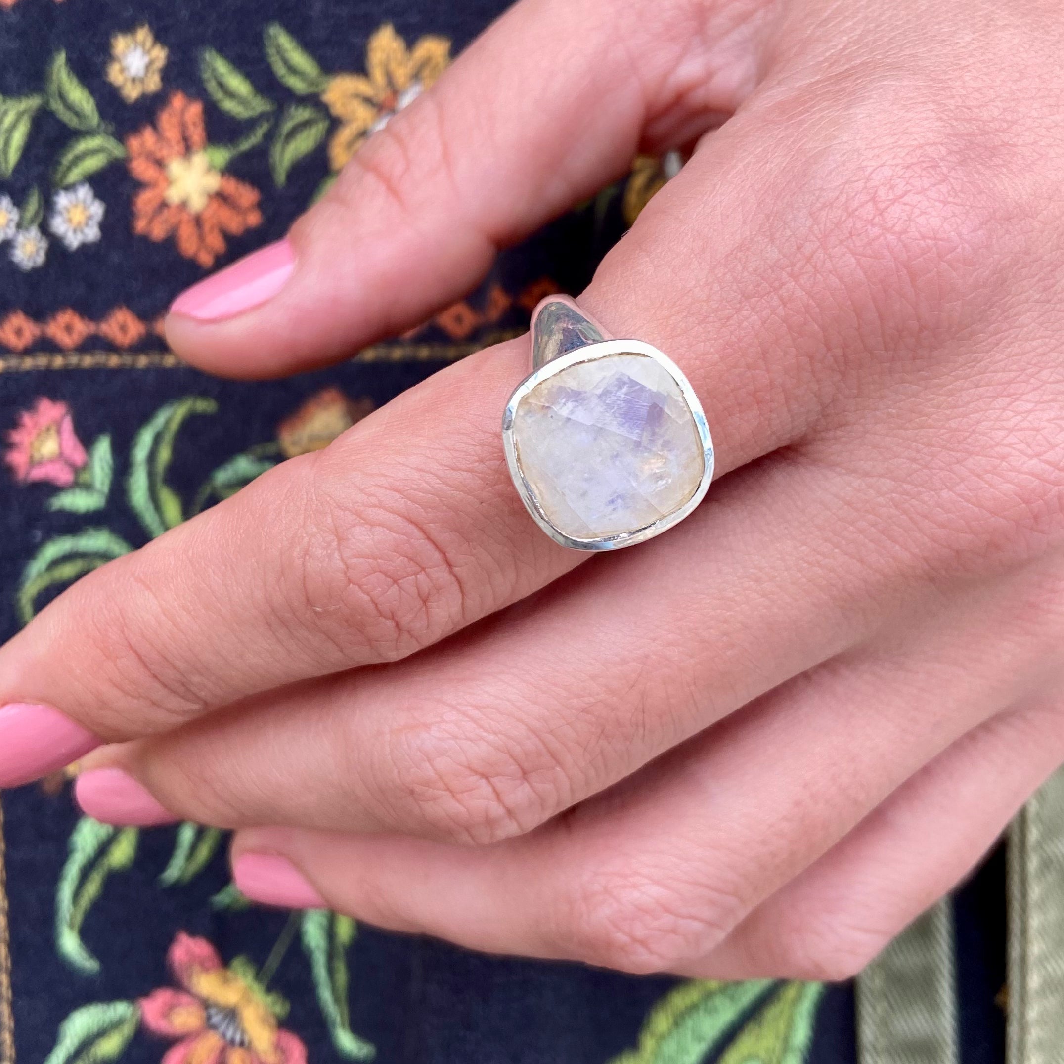 Anel Prata925 Pedra Natural AN000144