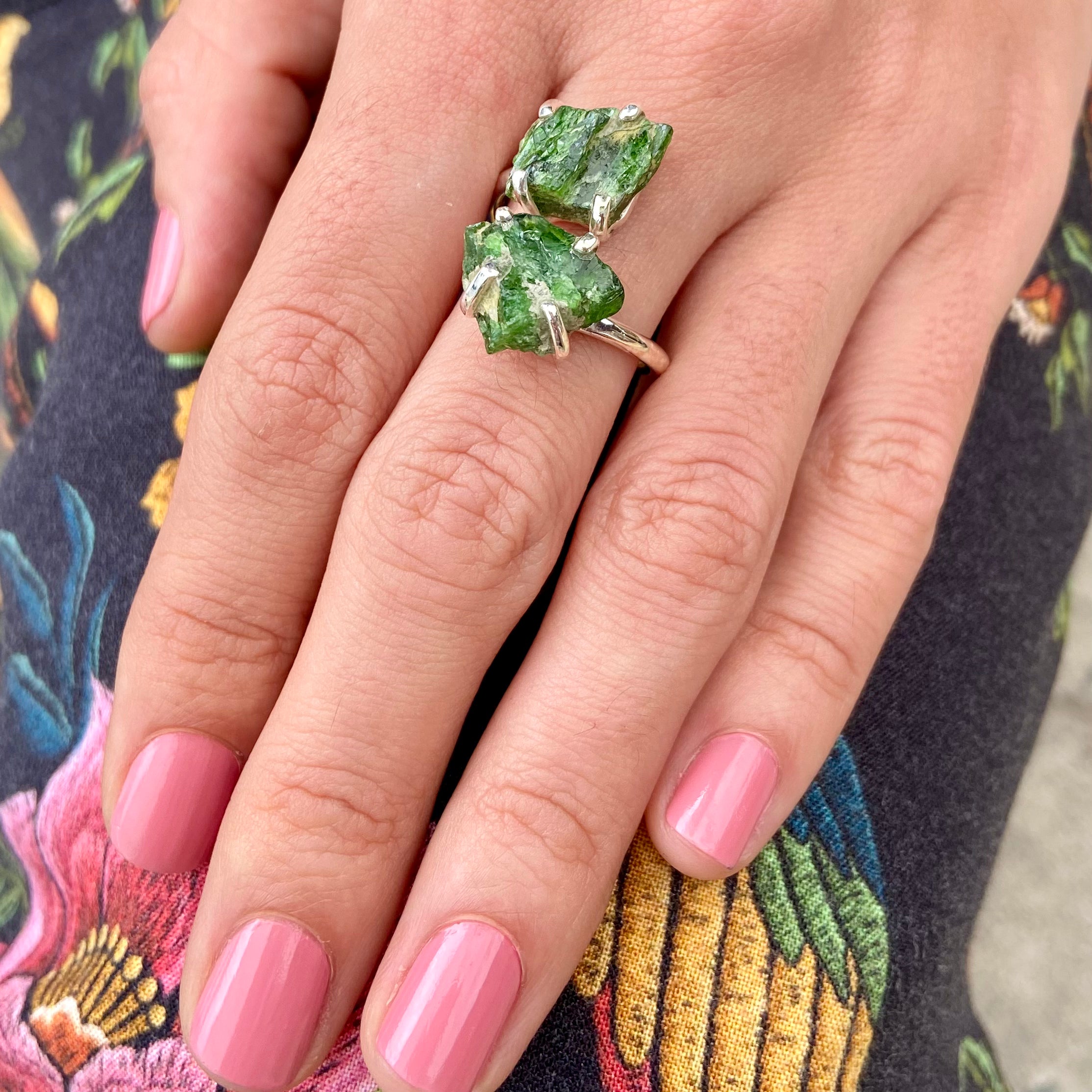 Anel Prata925 Pedra Natural. AN - 143