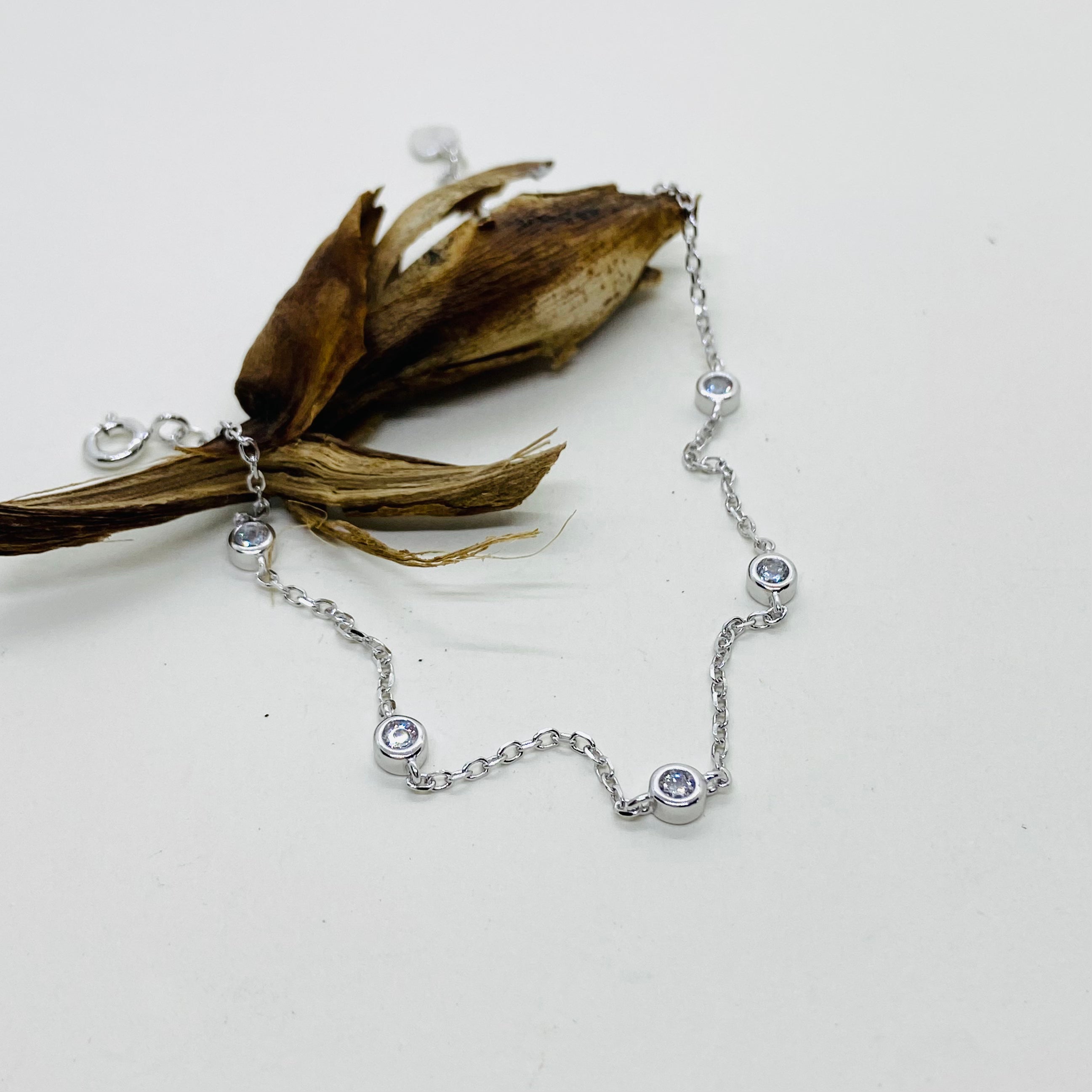 Pulseira Prata e Zircônia. PS-094