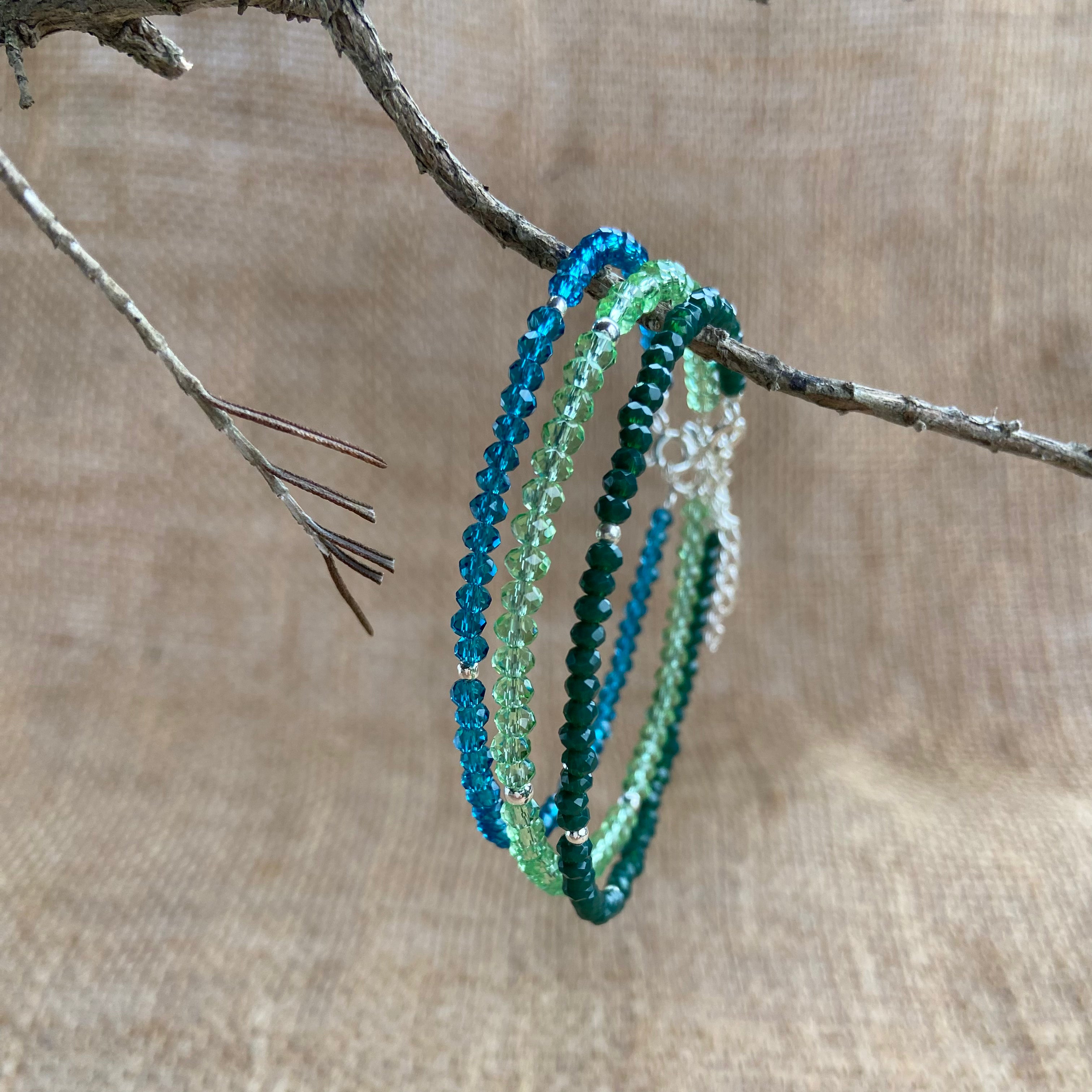Trio Pulseira em Cristal Prata 925. PS-01