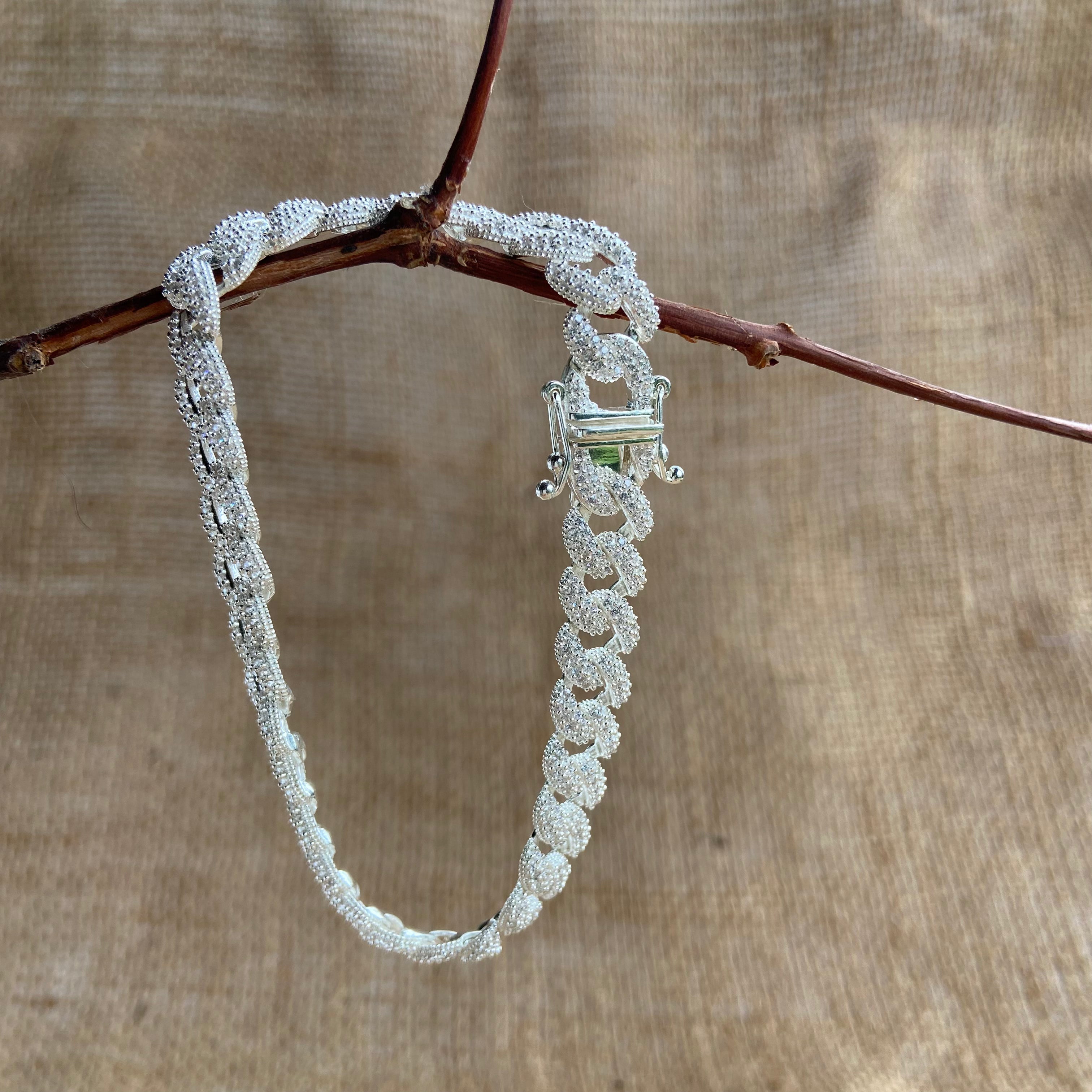 Pulseira Zircônias Cravejadas. PS-032