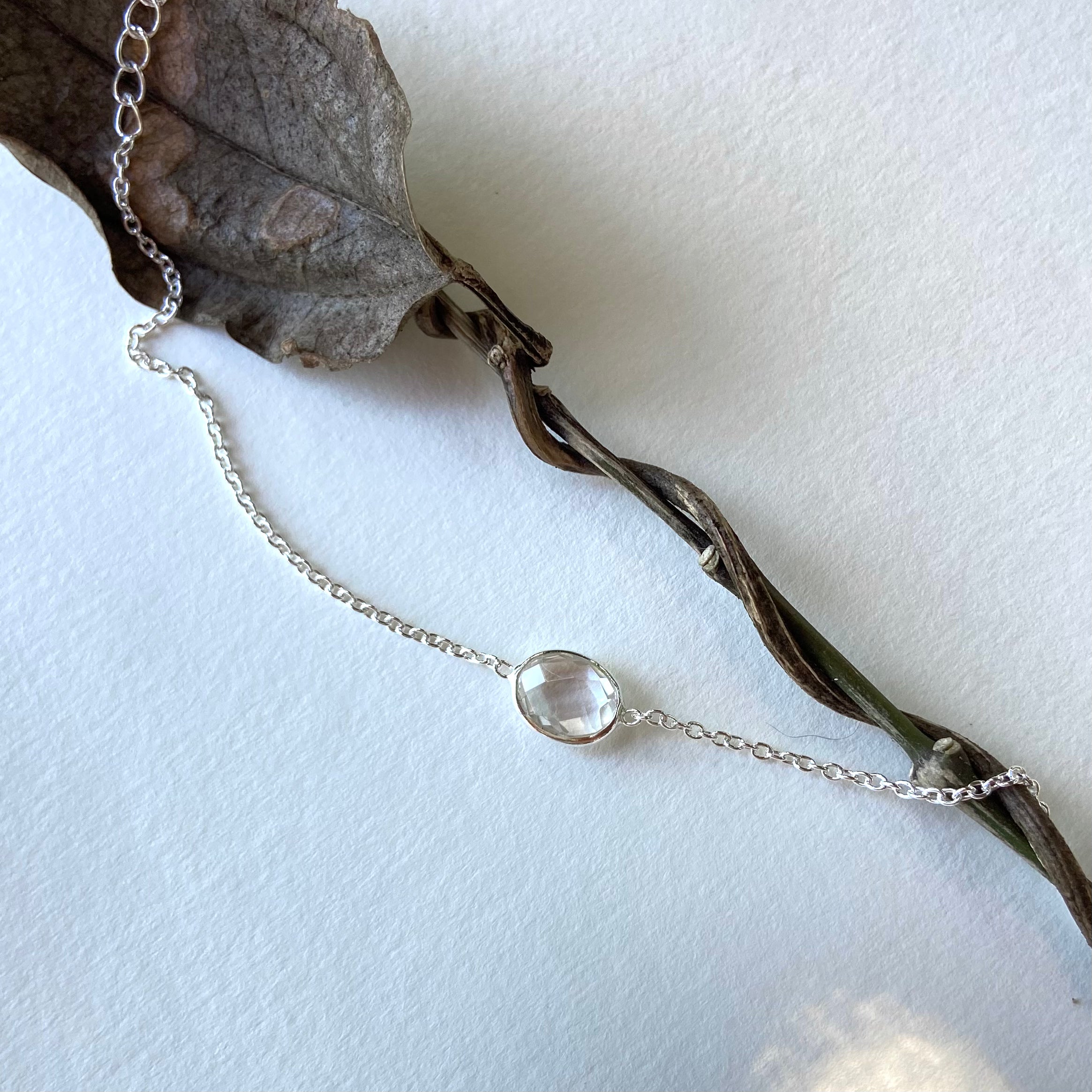 Pulseira Prata 925 Pedra. PS-105
