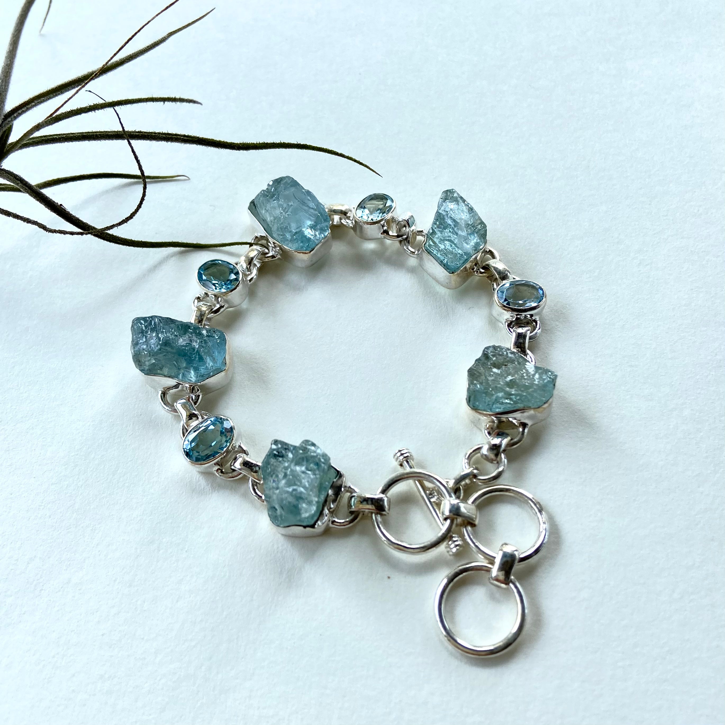 Pulseira Pedra Bruta E Facetada. PS-109