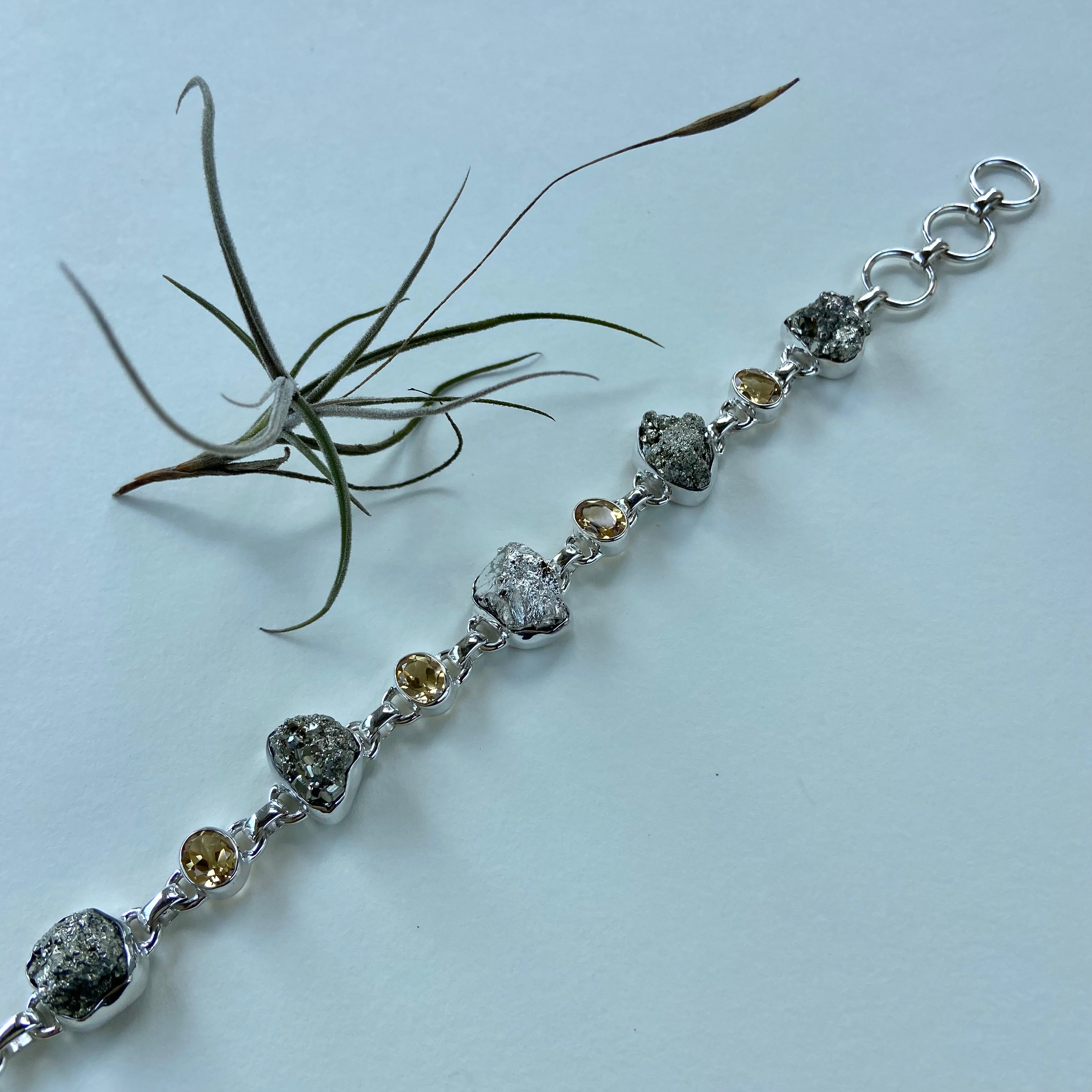 Pulseira Pedra Bruta E Facetada. PS-109