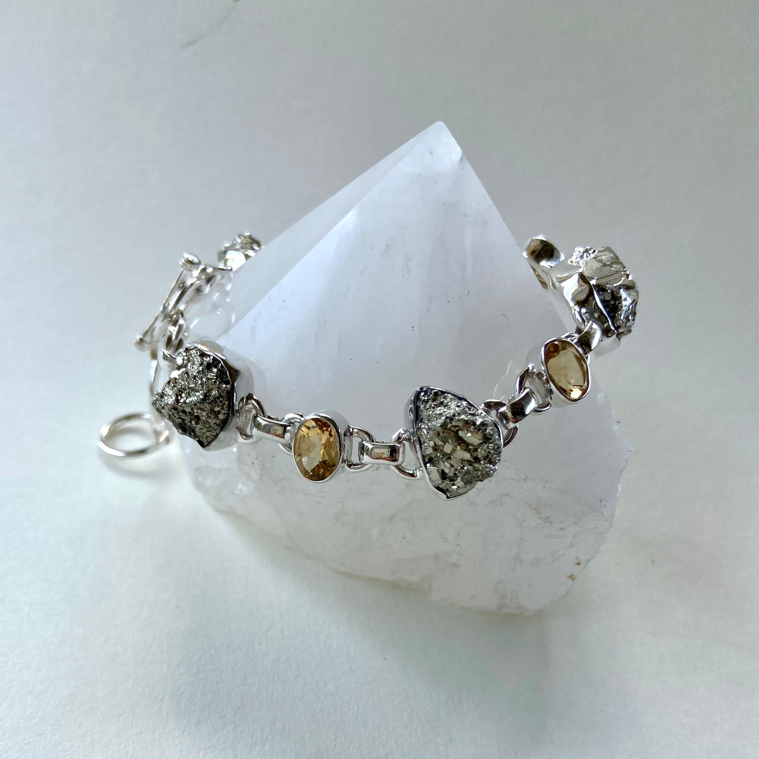 Pulseira Pedra Bruta E Facetada. PS-109