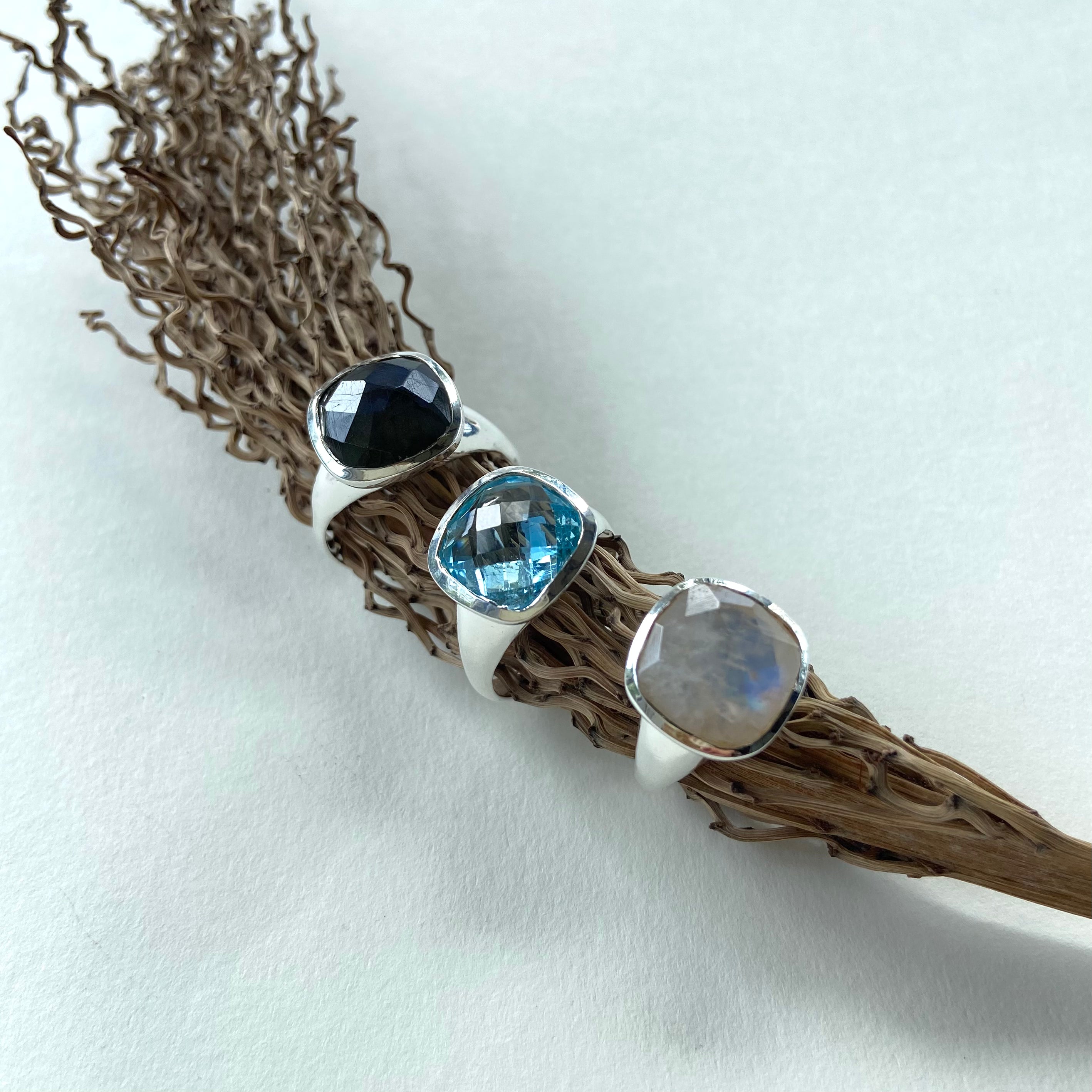 Anel Prata925 Pedra Natural AN000144