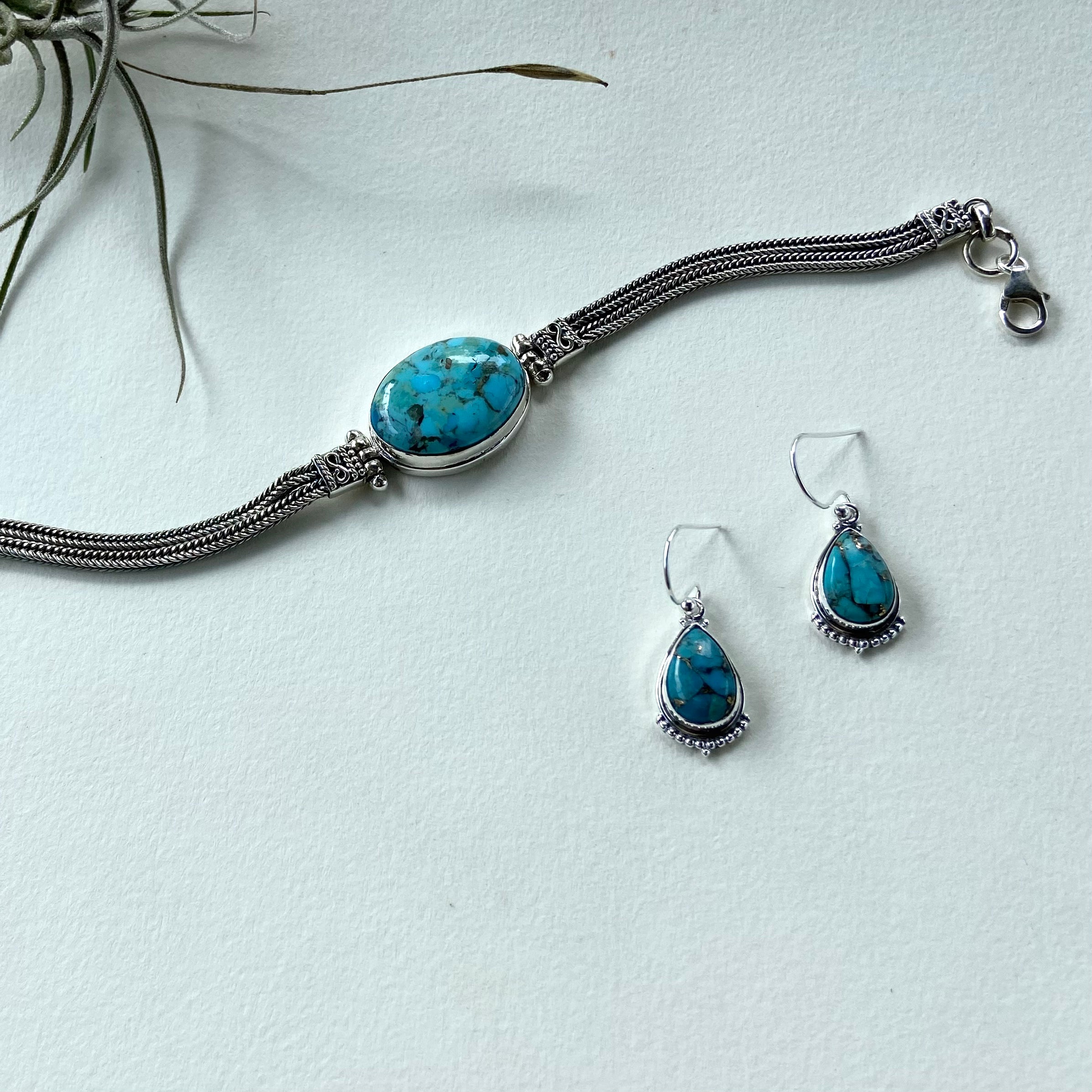 Pulseira Prata e Pedra. PS-108