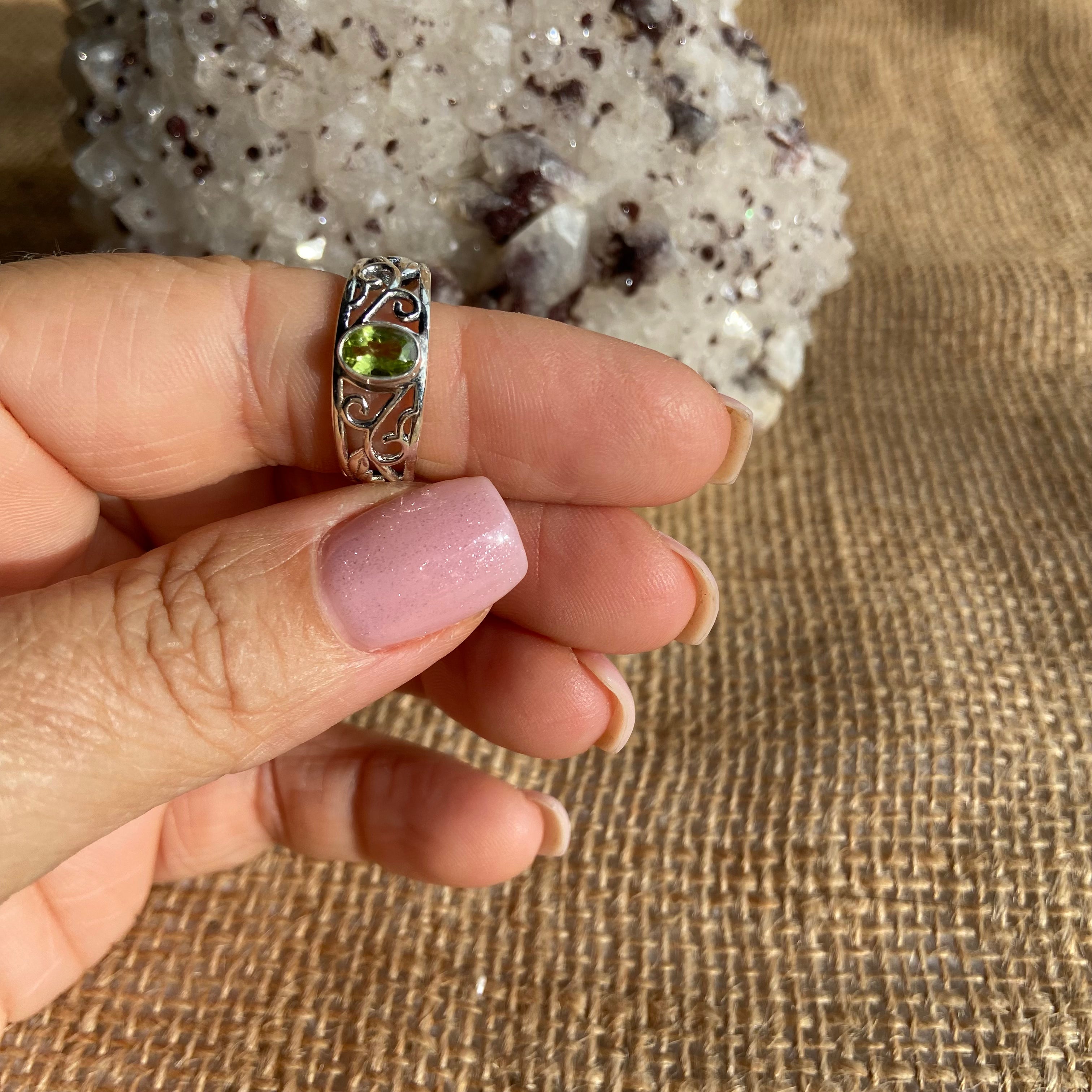 Anel prata 925 pedra natural. AN-079